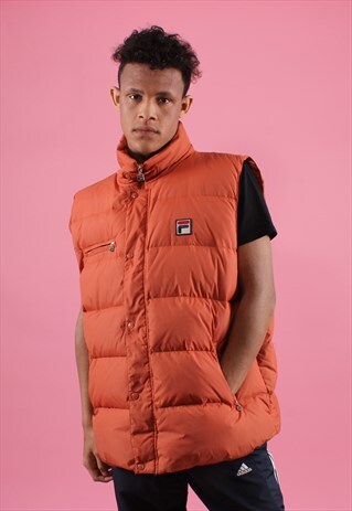ORANGE FILA PUFFA STYLE GILET