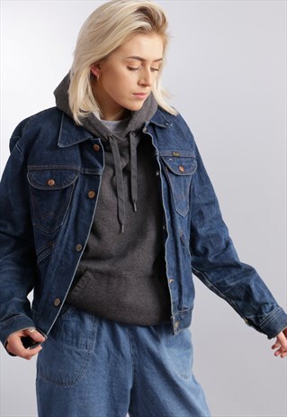 VINTAGE DISTRESSED WRANGLER DENIM JACKET X430