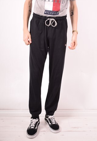 CHAMPION MENS VINTAGE TRACKSUIT TOP TROUSERS LARGE BLACK 90S