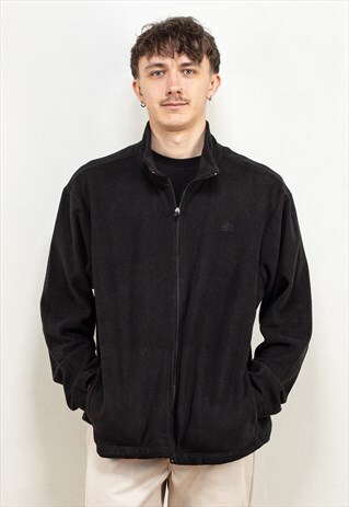 Vintage 90's Men Starter Full Zip Fleece in Black