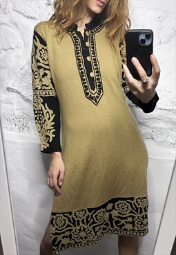 Embroidered Retro Boho Chic Dress / Tunic