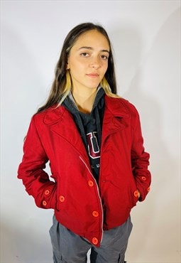 Vintage Size Large Calvin Klein Coat In Red