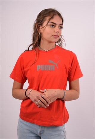 VINTAGE PUMA T-SHIRT TOP RED
