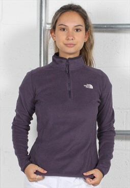 Vintage The North Face Fleece in Purple with Logo Small
