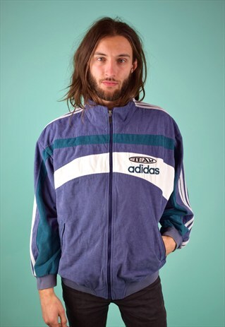 VINTAGE 90'S ADIDAS VELOUR TRACK JACKET