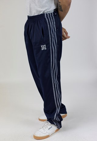 VINTAGE 90S NAVY BUTTON-OFF TRACKSUIT BOTTOMS