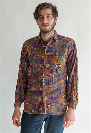 VINTAGE 70S BOHO MULTICOLOR SHIRT