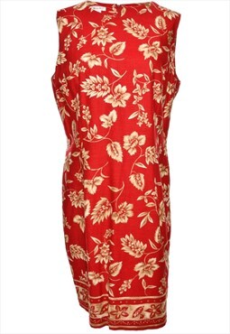 Red Talbots Sleeveless Dress - L