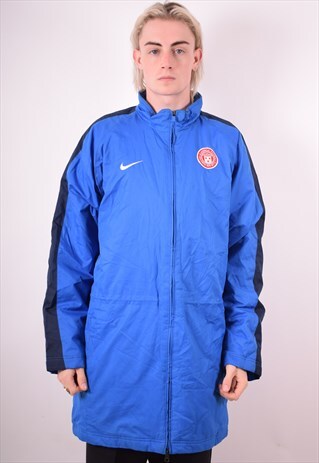 NIKE MENS VINTAGE JACKET LARGE BLUE 90S