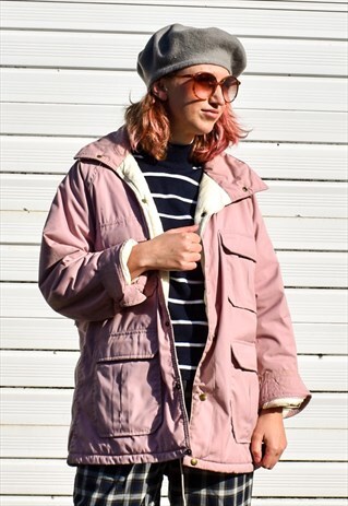 VINTAGE 90S PASTEL PINK PARKA