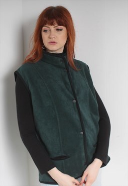 Vintage Helly Hansen Womens Fleece Gilet Jacket - Green