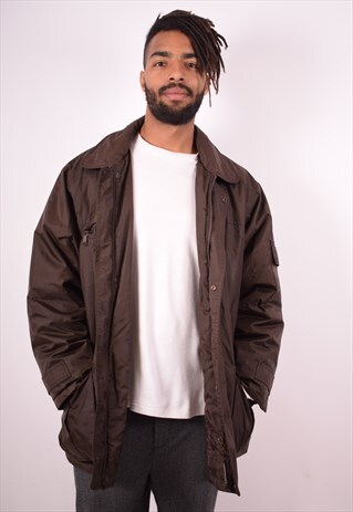 VALENTINO MENS VINTAGE JACKET XL BROWN 90S
