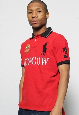 VINTAGE RALPH LAUREN SHORT SLEEVE LOGO POLO SHIRT