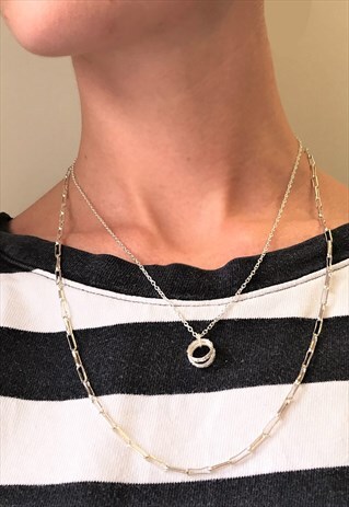 1990S VINTAGE SILVER PLATED NECKLACE SET