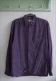 Vintage Purple Paisley Shirt Boho M