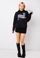 SKINNYDIP LONDON GAME OVER GRAPHIC OVERSIZED HOODIE IN BLACK