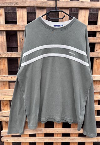 Vintage Kangol Y2K green long sleeve T-shirt XL 
