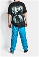 VINTAGE 90S JOGGERS SKY BLUE PURPLE MENS SPORT TROUSERS 