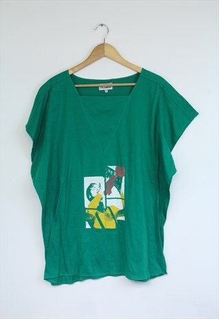 VINTAGE 90S GREEN TUNIC TSHIRT