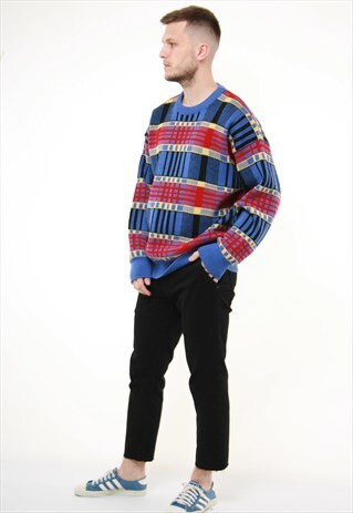 90S VINTAGE POCO LOCO WOOL KNITWEAR SWEATER 14191