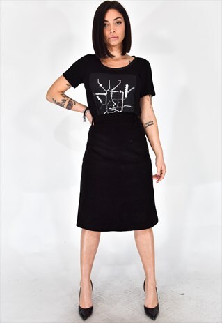 DOLCE & GABBANA LONG BLACK SKIRT