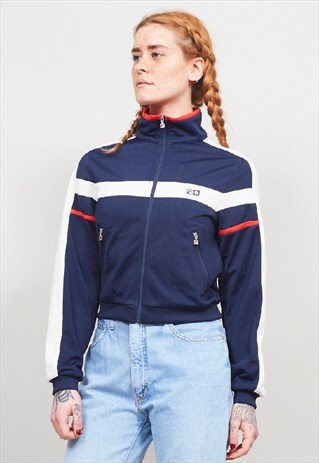 VINTAGE 80'S TRICOLOUR FILA SPORTS TRACKSUIT JACKET
