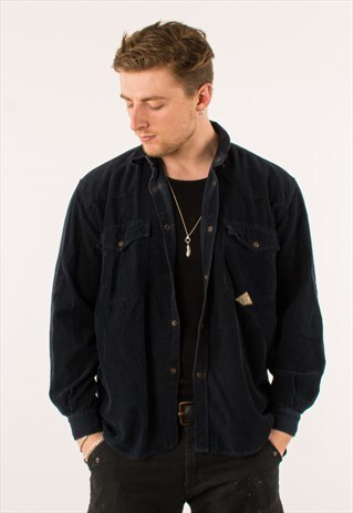 VINTAGE 90S NAVY CORDUROY LARGE