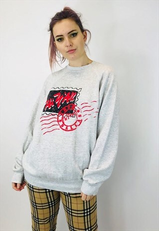 VINTAGE AMERICA USA DALLAS GRAPHIC PRINT SWEATSHIRT