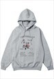 RETRO CARTOON HOODIE SCHOOL PRINT PULLOVER SKATER JUMPER