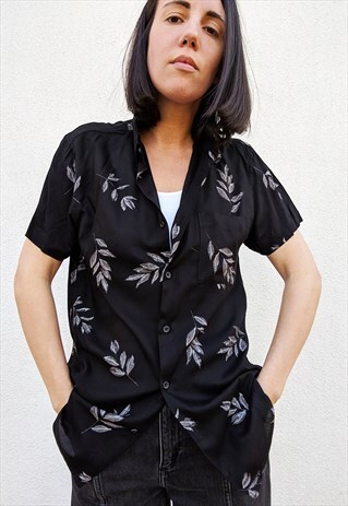 VINTAGE PATTERNED OVERSIZED SHORT SLEEVES SHIRT