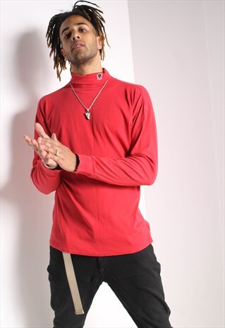 VINTAGE PRINGLE TURTLE NECK TOP RED