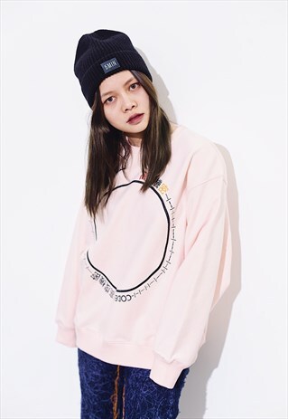 SECRET CODE OVER SIZED JUMPER PINK