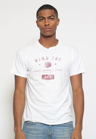 VINTAGE NIKE AMERICAN FOOTBALL PRINT T-SHIRT WHITE