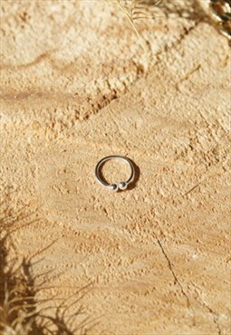 Unisex Sterling Silver Fake Nose Ring  10mm