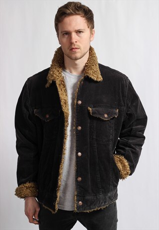 VINTAGE CORDUROY FLEECE LINED JACKET
