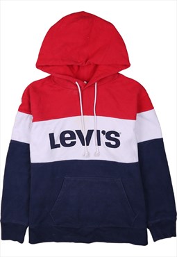 Vintage 90's Levi's Hoodie Spellout Blue, Red,