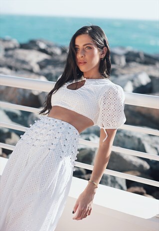 PUFFY SLEEVE CROP TOP