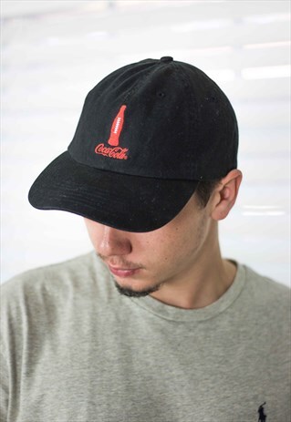 VINTAGE COCA-COLA BASEBALL CAP HAT 90S X 3.1
