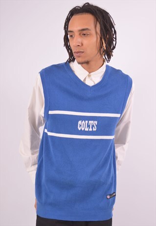 VINTAGE NFL COLTS VEST TANK TOP BLUE