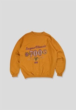Vintage 90s Carrera Graphic Sweatshirt in Yellow