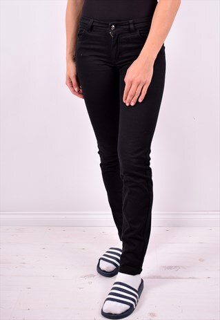 BURBERRY WOMENS VINTAGE JEANS W28 L30 BLACK 90'S