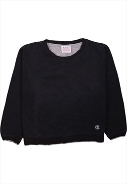 Vintage 90's Champion Sweatshirt Lightweight Crew Neck Black