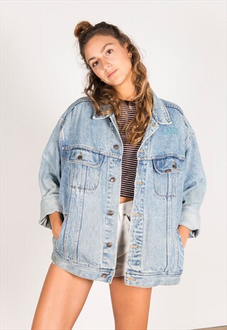 VINTAGE 80S EMBELLISHED LEE DENIM JACKET / R140