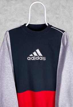 Vintage Reworked Adidas Sweatshirt Spell Out Medium