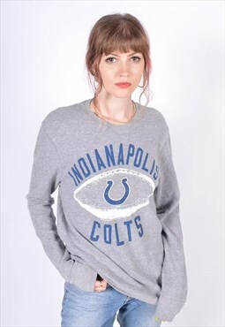 Vintage Indianapolis Colts Waffle Sweater Grey