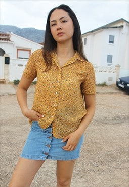 Yellow Printed Blouse