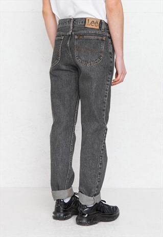 VINTAGE DARK GREY LEE DENIM JEANS