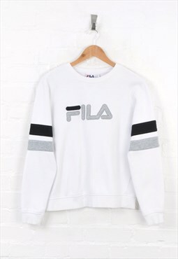 Vintage Fila Sweater White Ladies Medium 