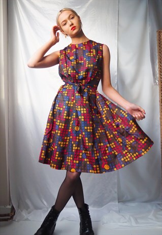VINTAGE REVIVAL 1960'S POLKA DOT DRESS