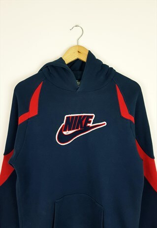 NIKE VINTAGE NAVY HOODIE SWEATSHIRT MEN'S SMALL